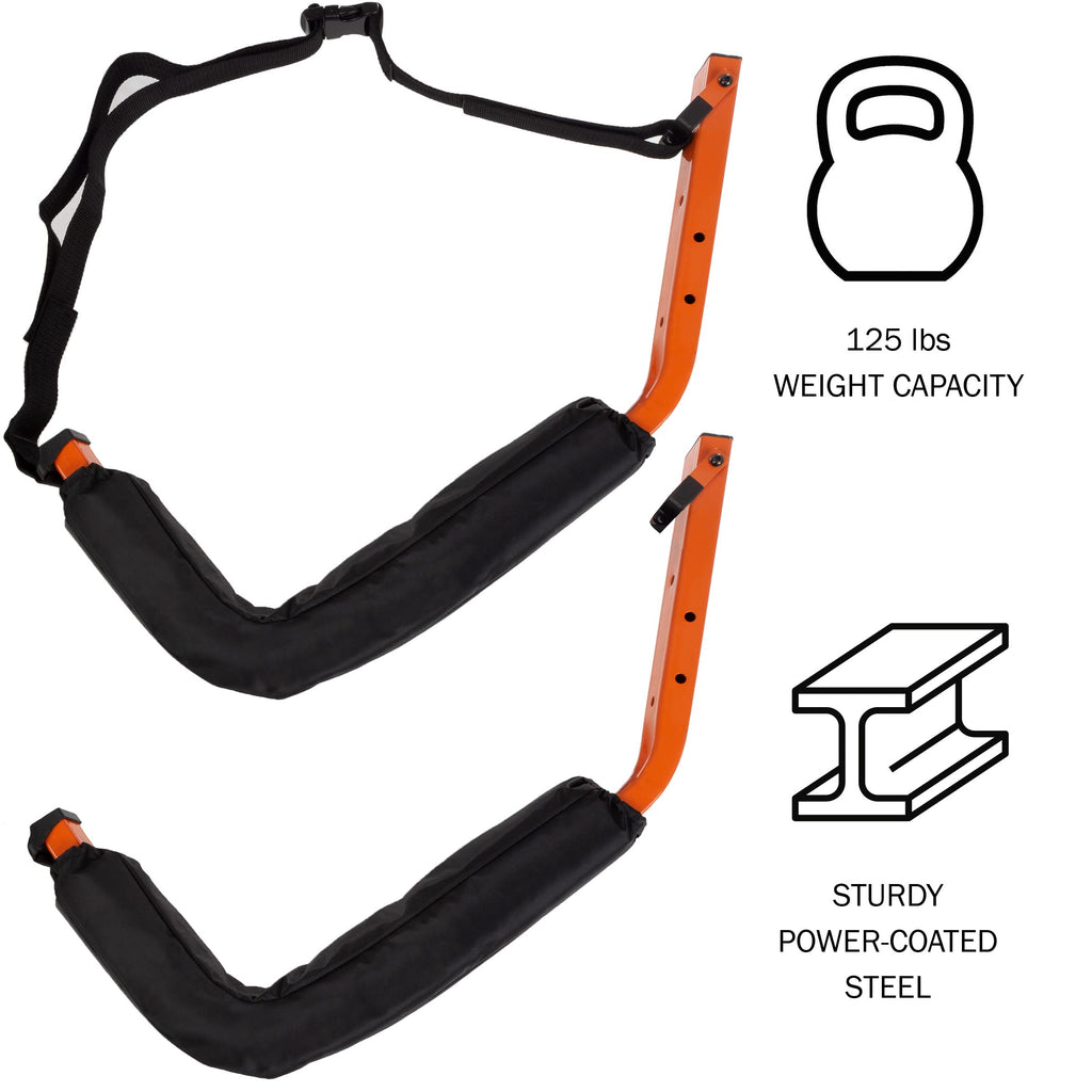 Kayak Storage Hooks Set of 2 Wall Mount 125lbs Capacity E89201