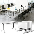 Foldable Mobile Seminar Table with Locking Casters, 8 Pack V33607