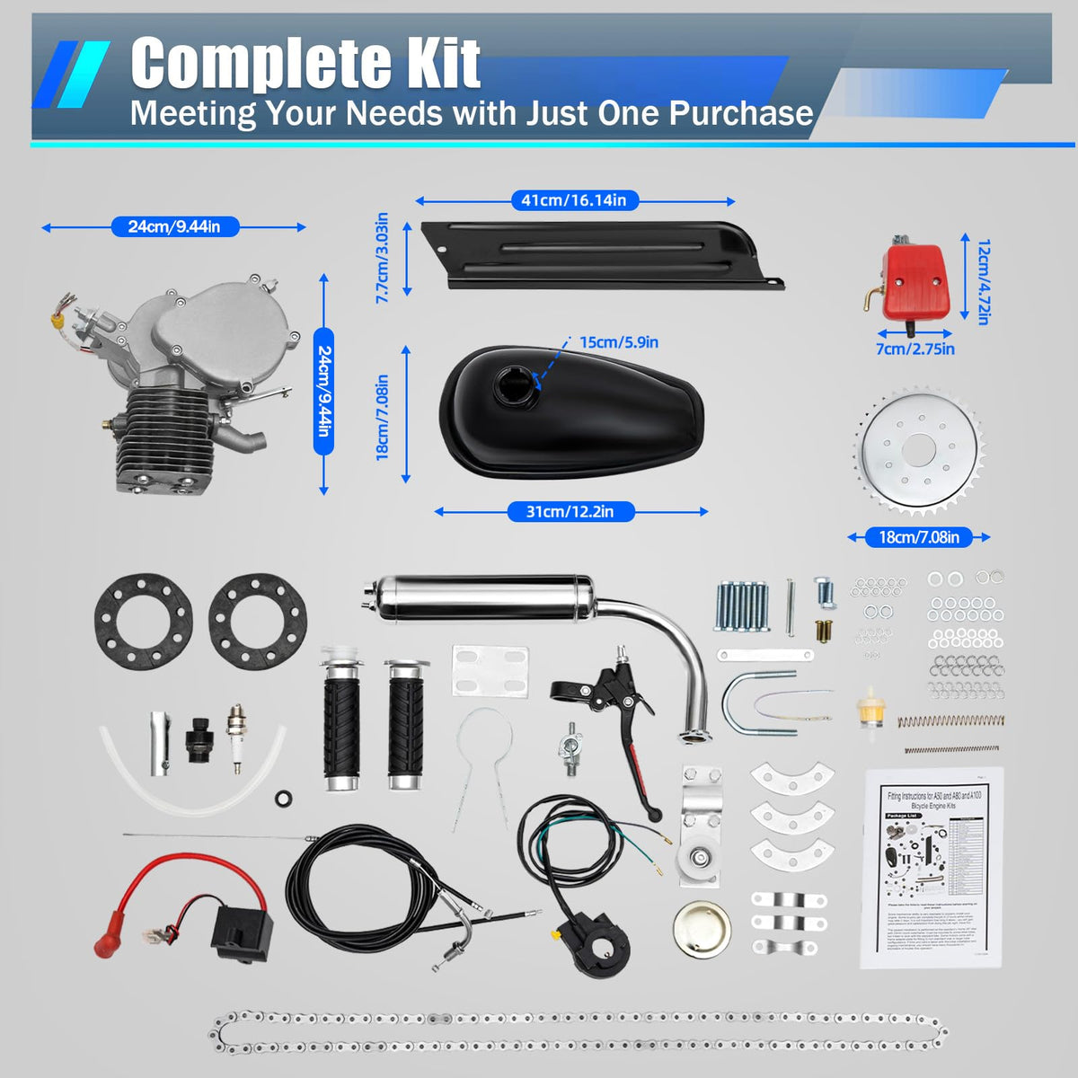 100cc 2-Stroke Bicycle Engine Kit K59246