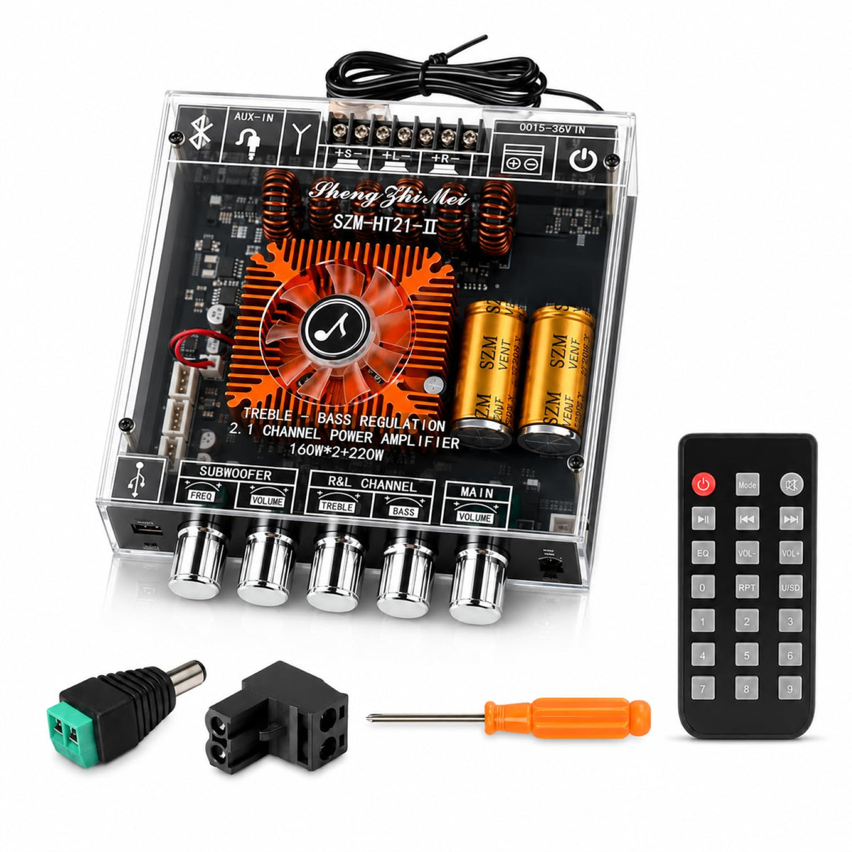 2.1 Channel Bluetooth 5.1 Amp Board 160W x 2 + 220W E964
