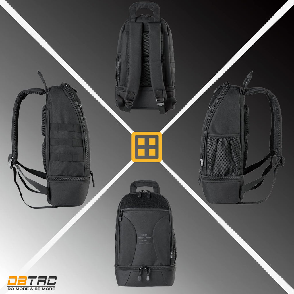 Black Compact Tactical Pet Backpack with Insulated Pocket S97278