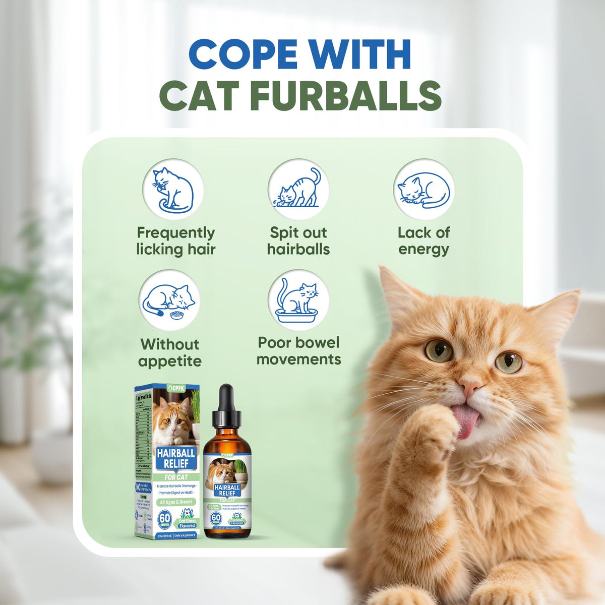 Cat Hairball Remedy Drops 60ml (2 fl oz) 2 Pack A80098