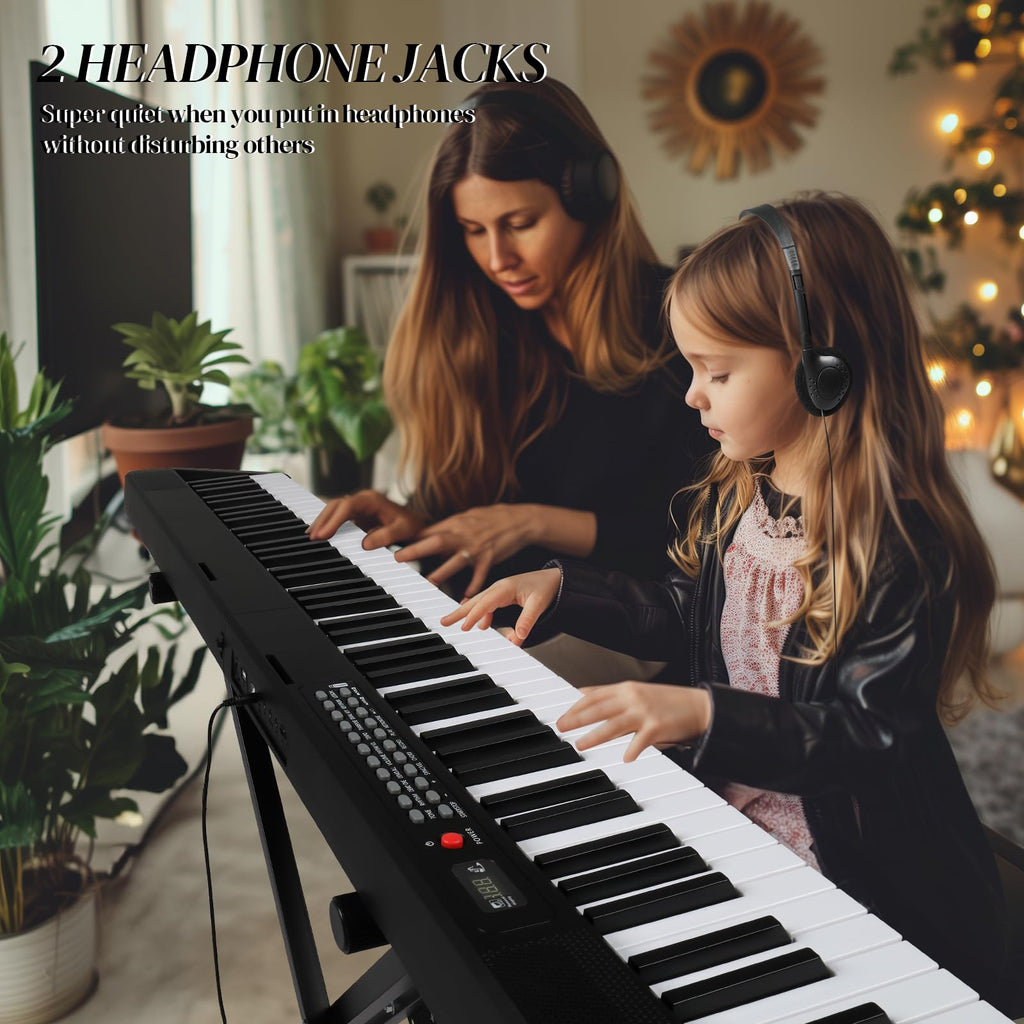 88 Key Foldable Electronic Keyboard Piano with Stand B748651