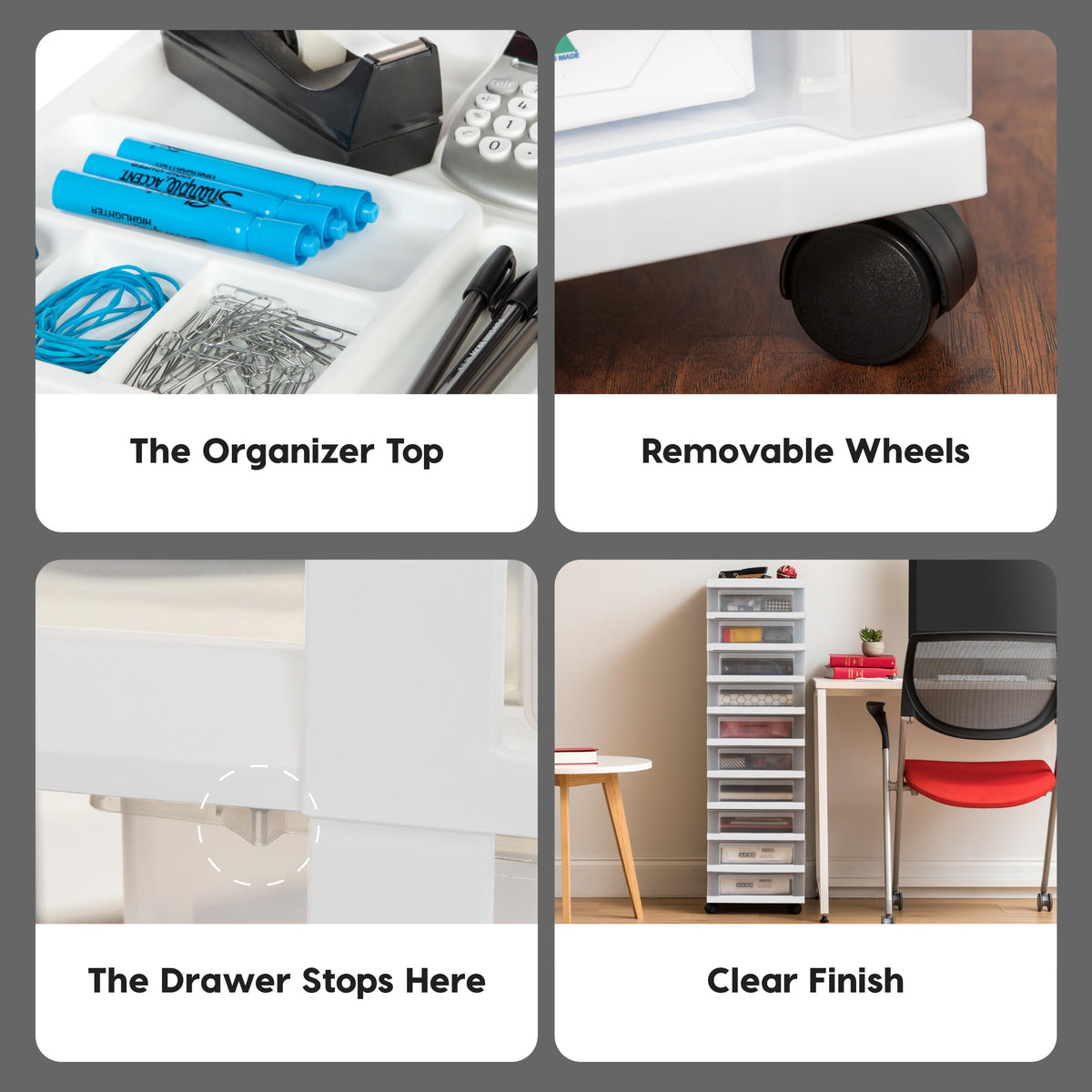 10 Drawer Rolling Storage Cart D7935