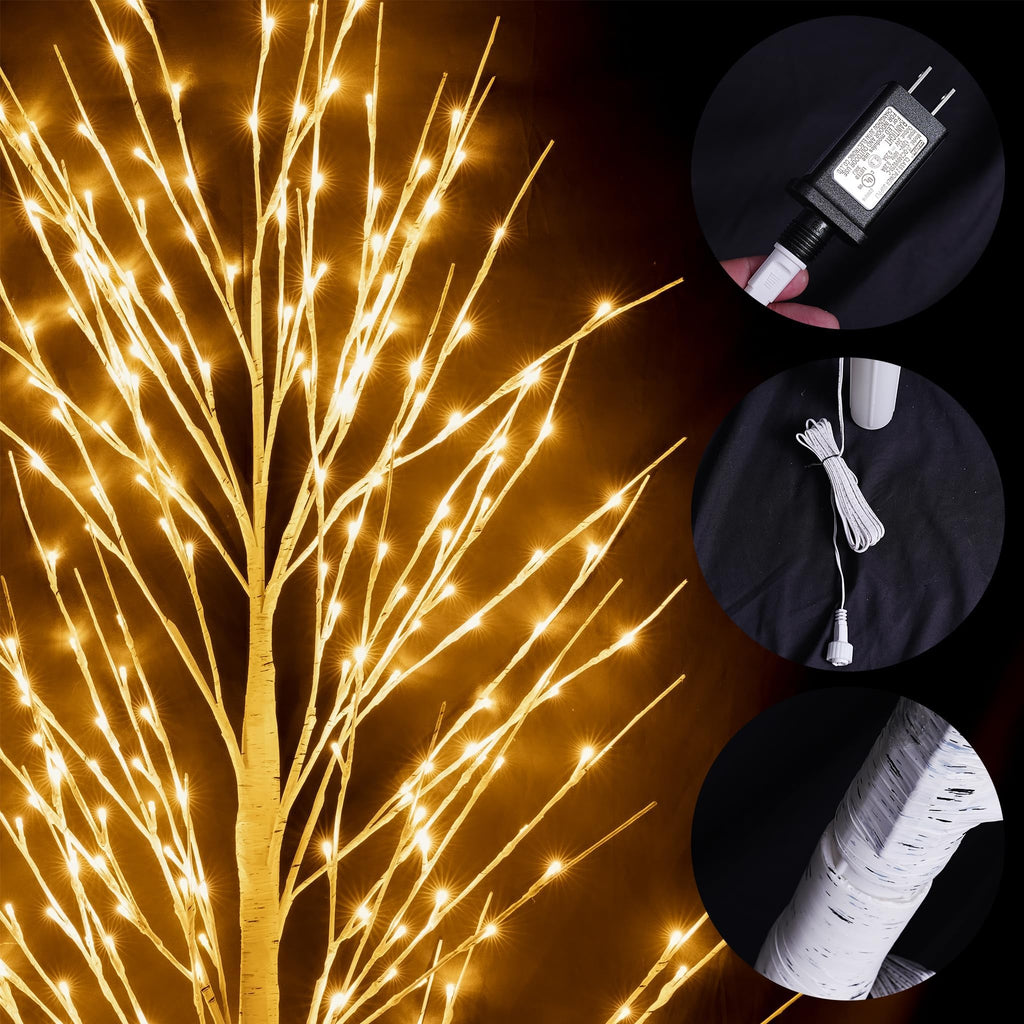 Light up Birch Tree 3 Pack Pre lit Christmas Tree A970
