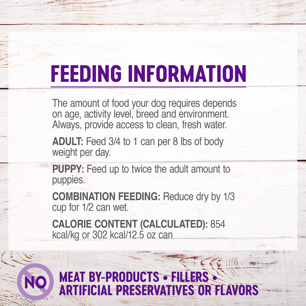 Grain Free Turkey Recipe Canned Wet Dog Food, 12.5 oz, Pack of 12 Cans H1758