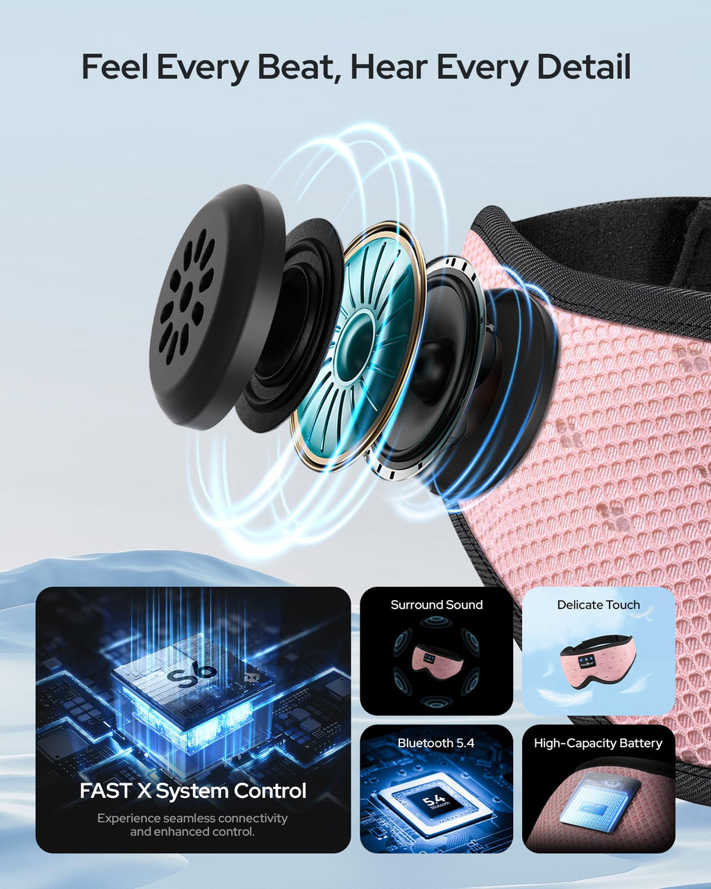 Bluetooth Sleep Mask Headphones H8258