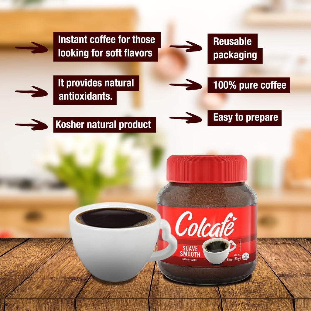 Instant Coffee 100% Colombian 6 Ounce (Pack of 4) O37181