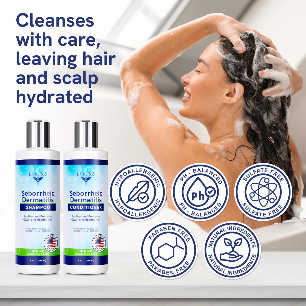 Sulfate Free Shampoo and Conditioner Set 8 oz O7890