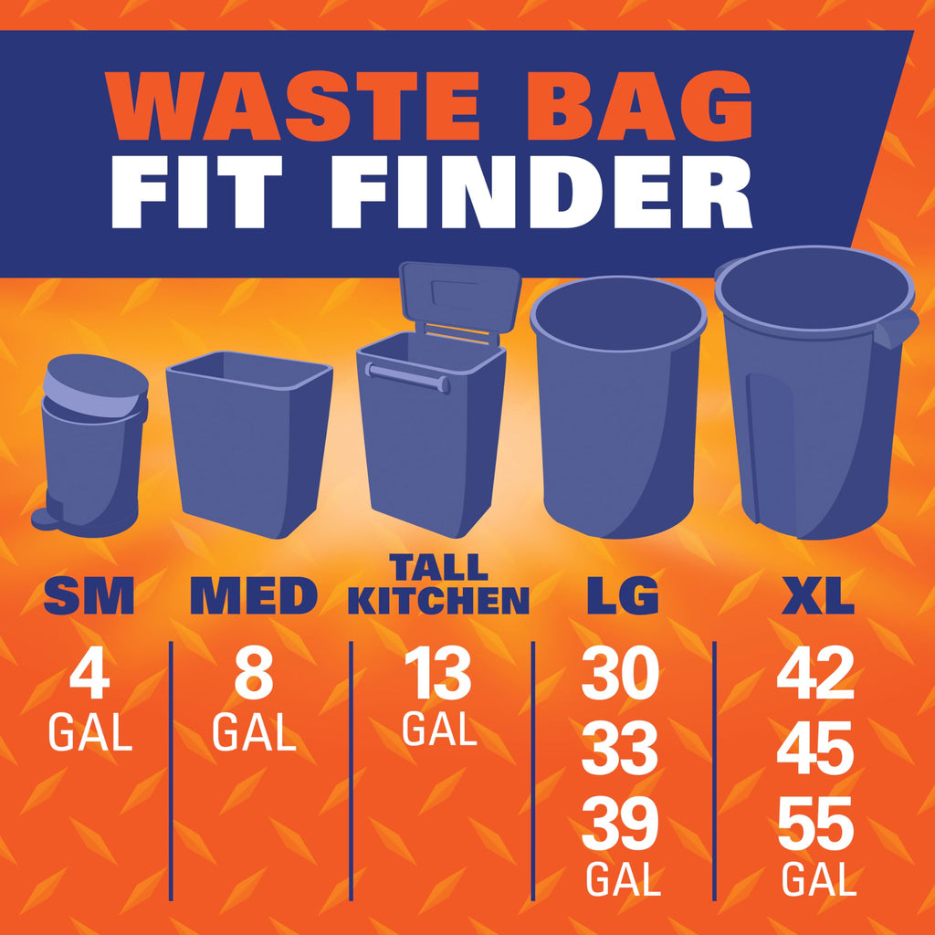 Black 30 Gallon Trash Bags Y600