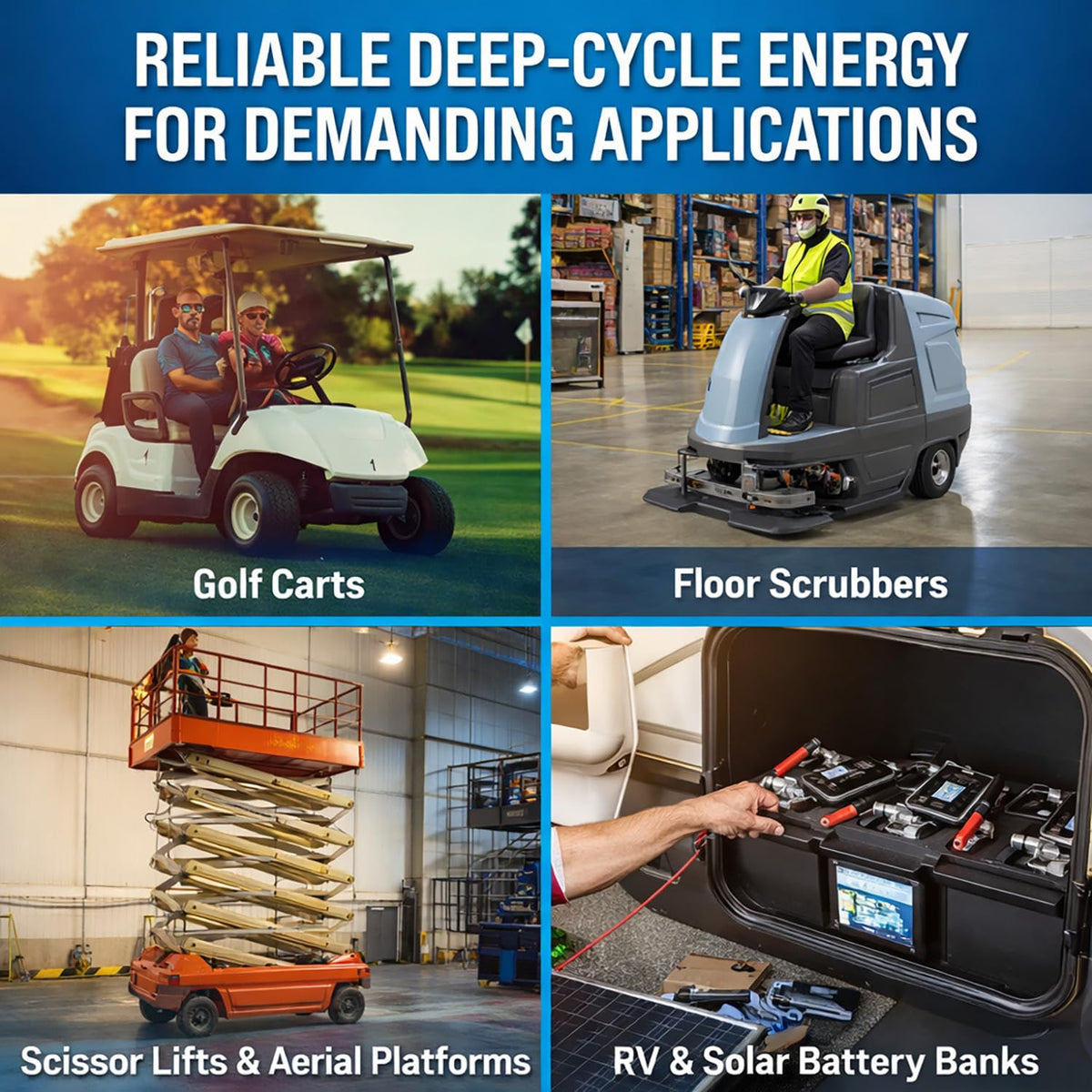 6V 210AH Deep Cycle AGM Battery 4 Pack V37727