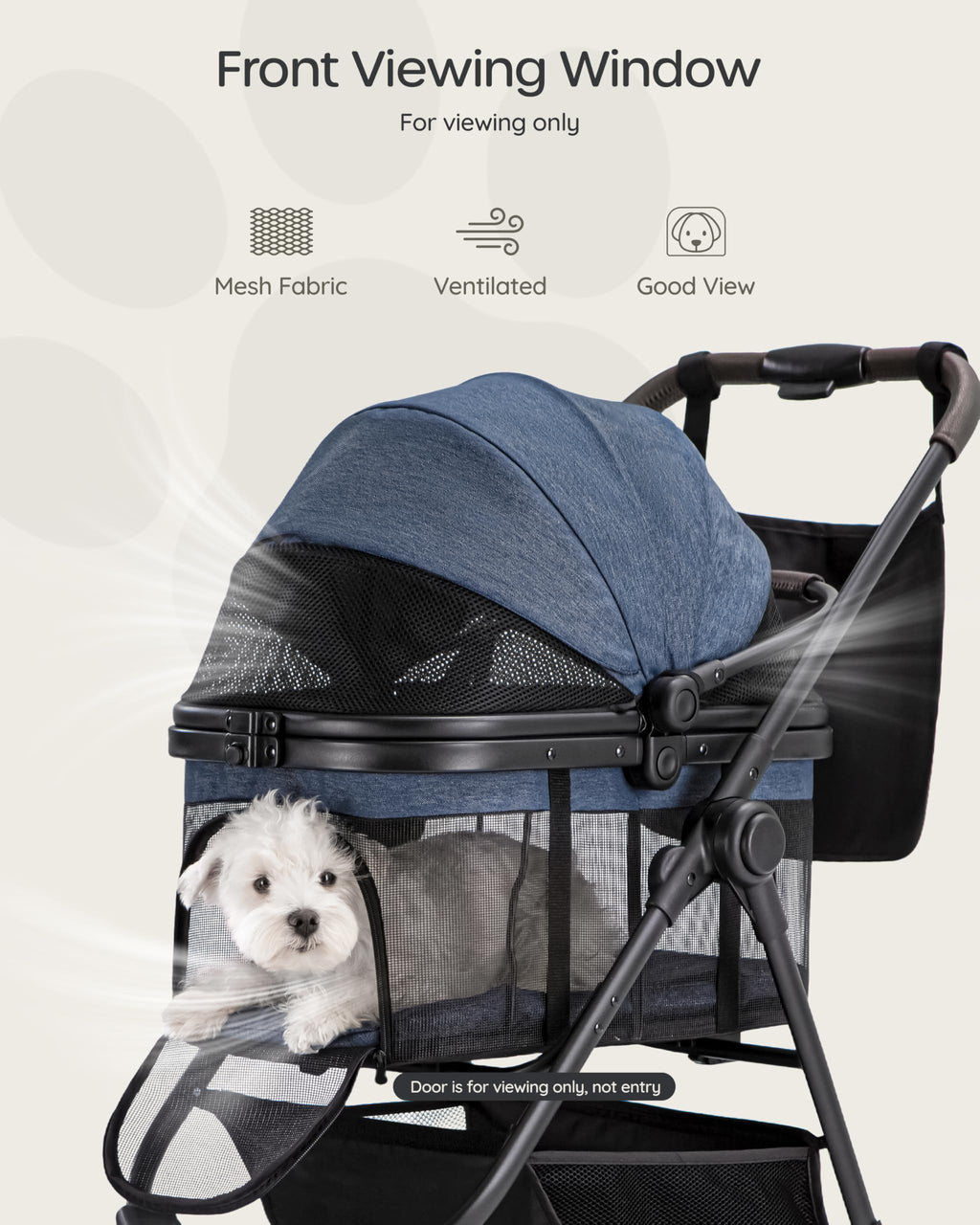 Foldable Pet Stroller with Detachable Carrier X560