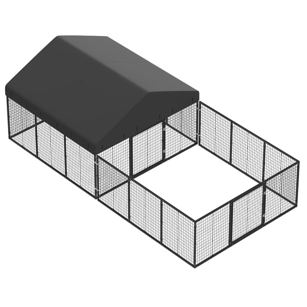 Outdoor Dog Kennel with Dog Fence B280
