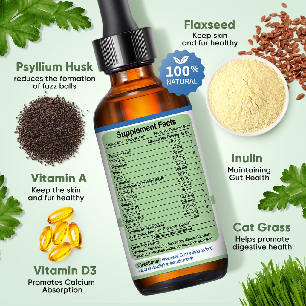 Cat Hairball Remedy Drops 60ml (2 fl oz) 2 Pack A80098