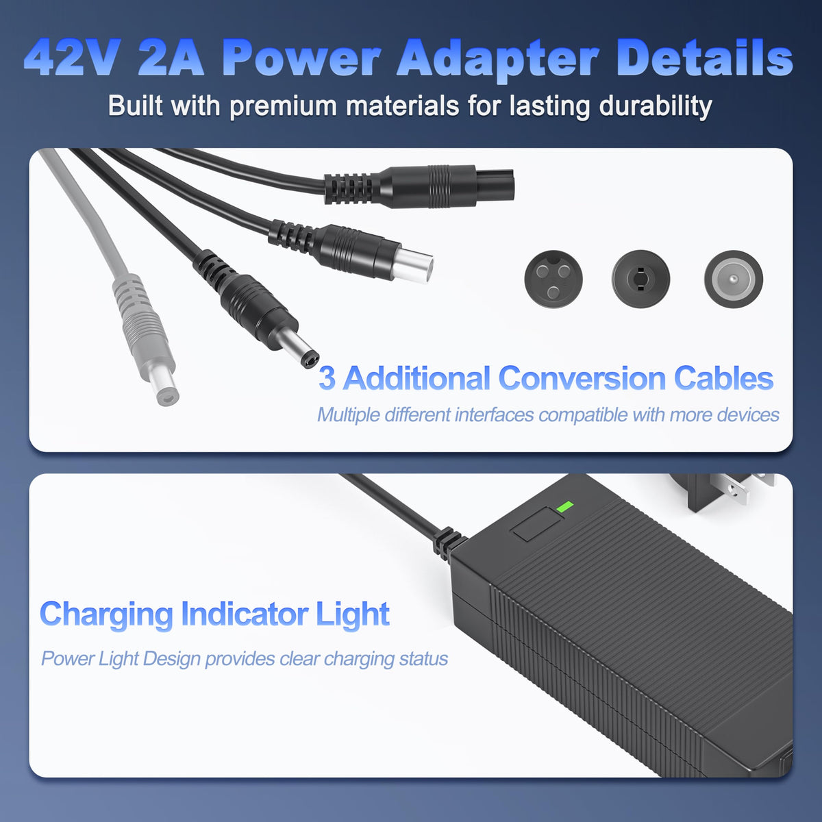 42V 2A Charger Power Cord H2697