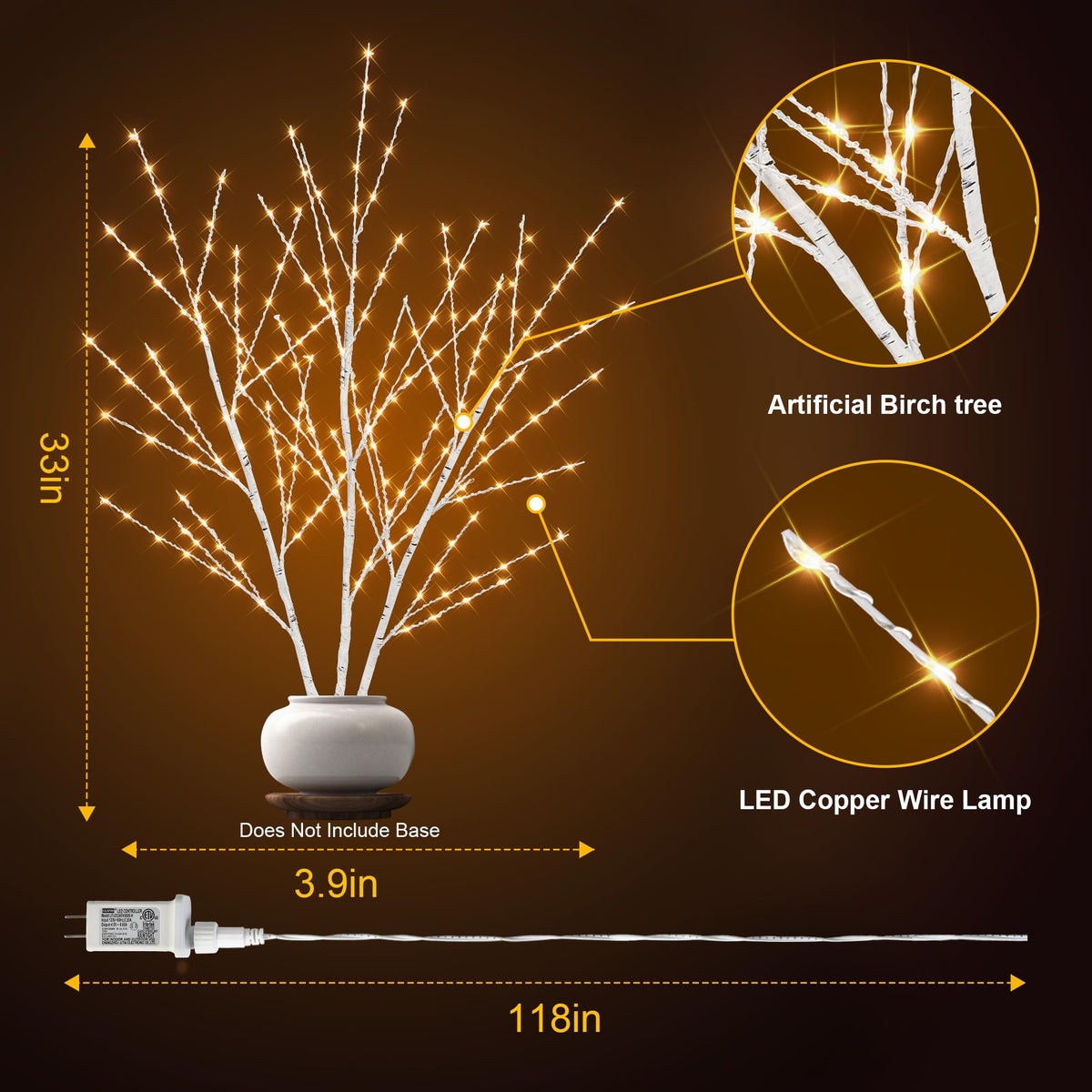 Birch Light Tree with 180 LED Lights N61870
