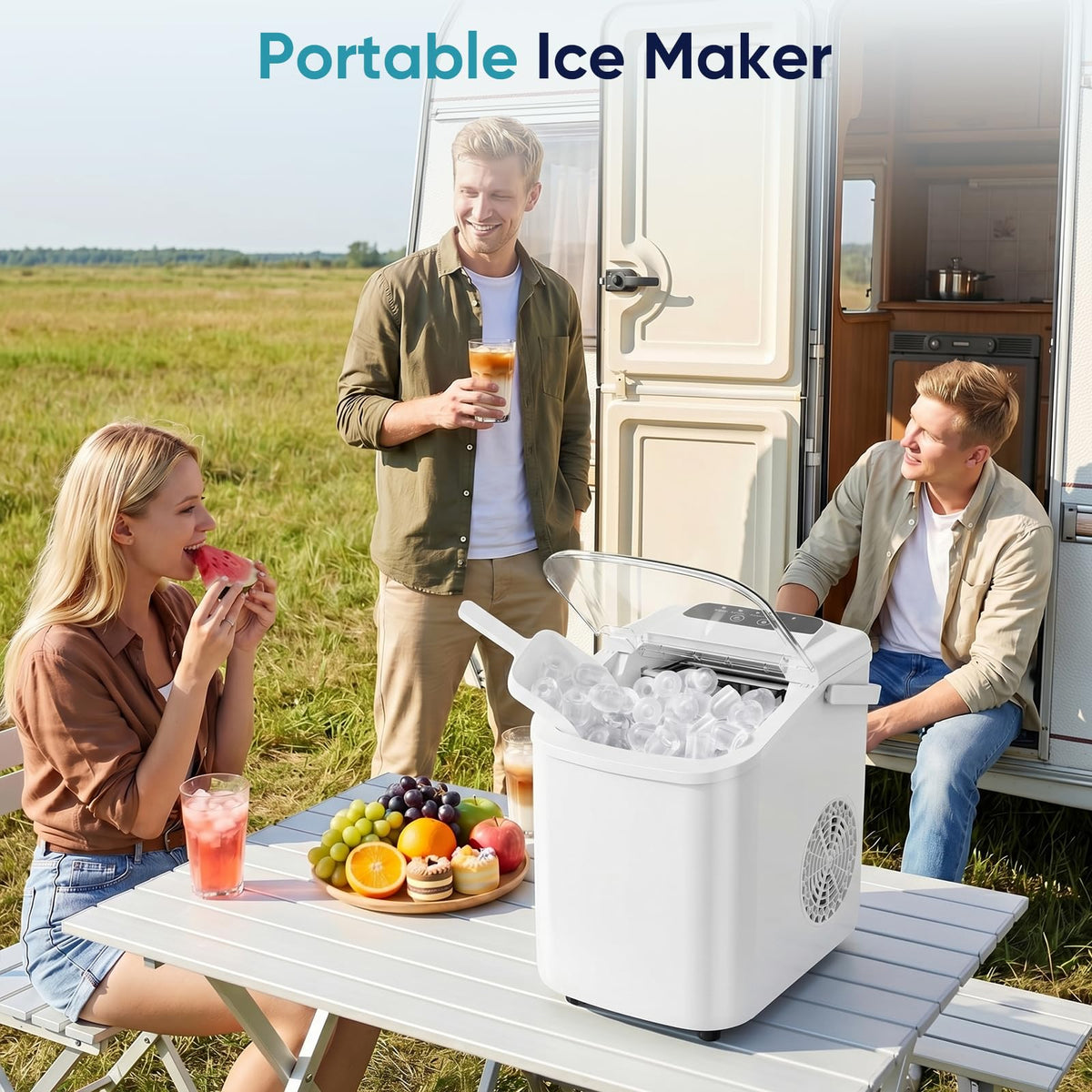 Countertop Ice Maker with Portable Handle H395665