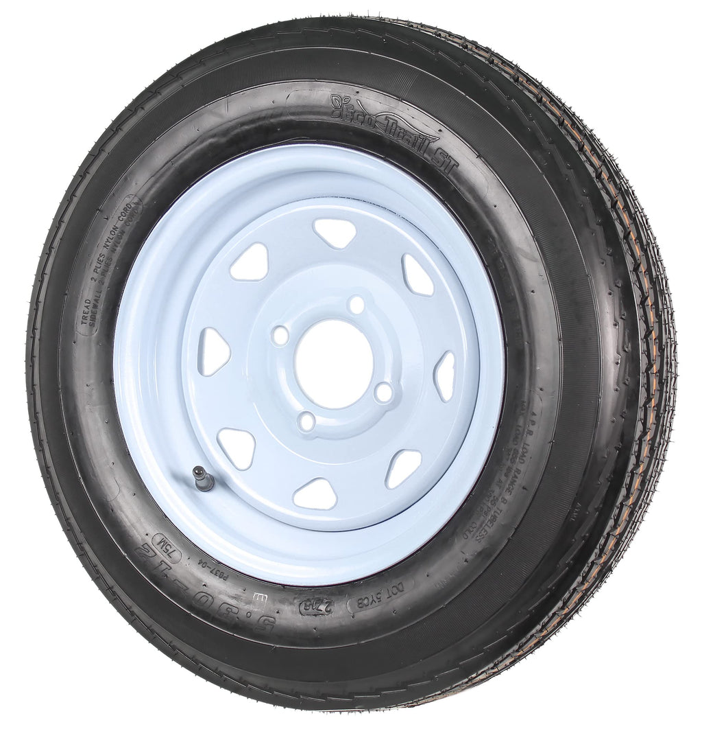 Trailer Tire Rim Assembly 5.30-12 Load B 4 Lug White E367928