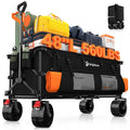 Collapsible Beach Wagon Cart with Big Wheels, 560lbs, Black C21054