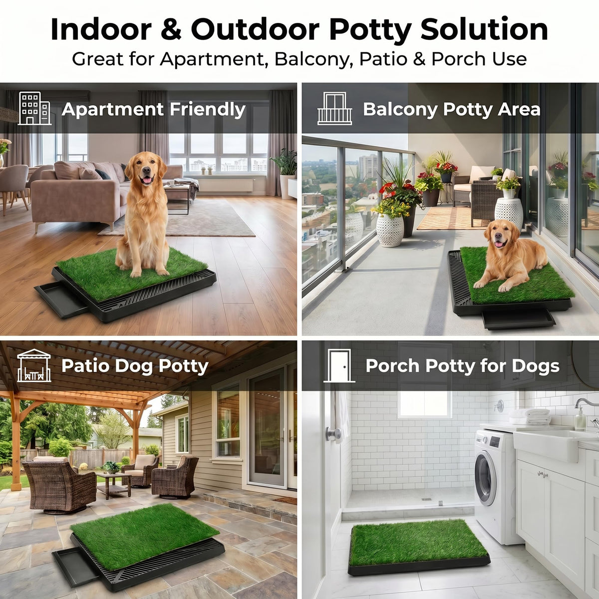 Dog Potty Grass Pads, 2 Pack, 25 x 20 in Turf X24970