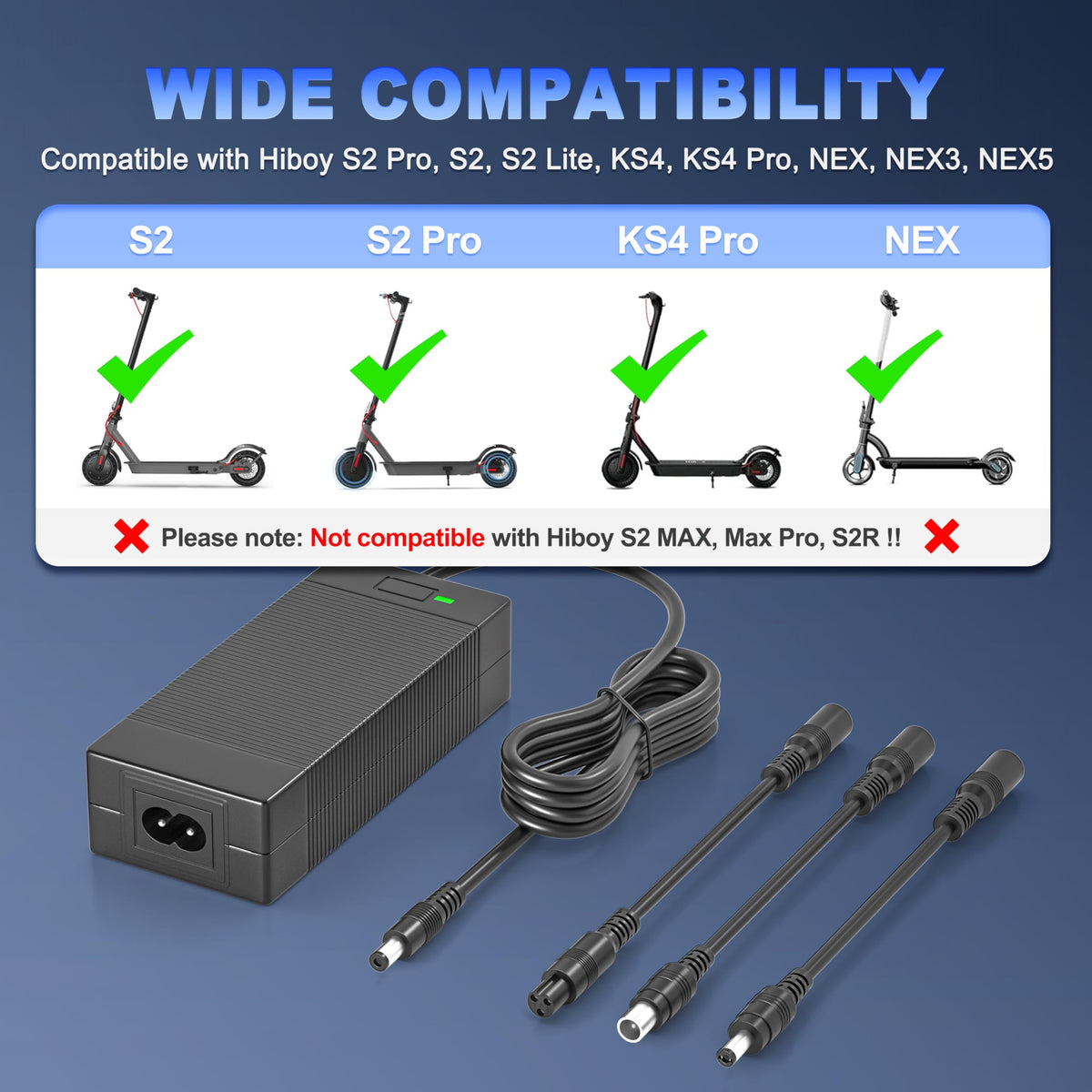 42V 2A Charger Power Cord H2697