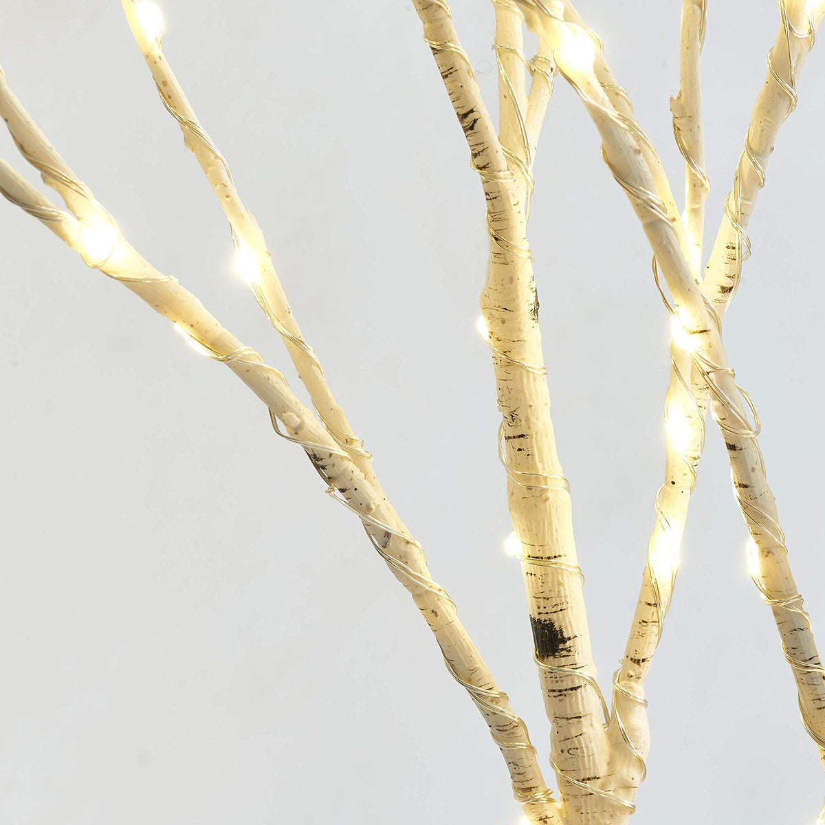 Lighted White Birch Twig Branches 30IN 150 LED with Timer and Dimmer K439001