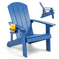 Blue HDPE Adirondack Chair with Cup Holders H16492