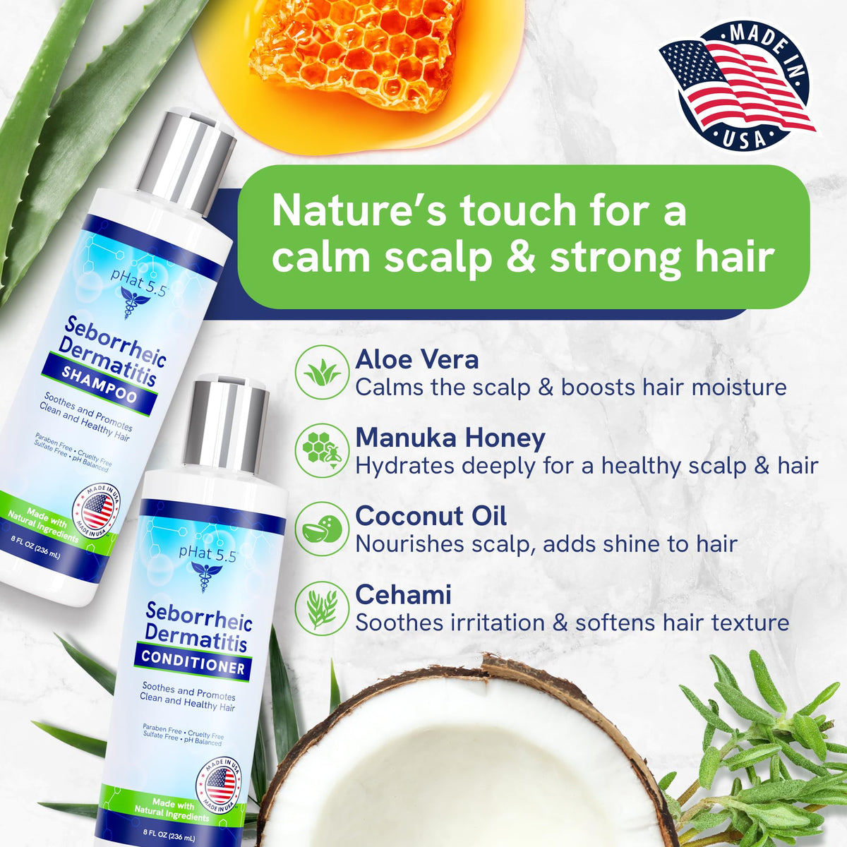 Sulfate Free Shampoo and Conditioner Set 8 oz O7890