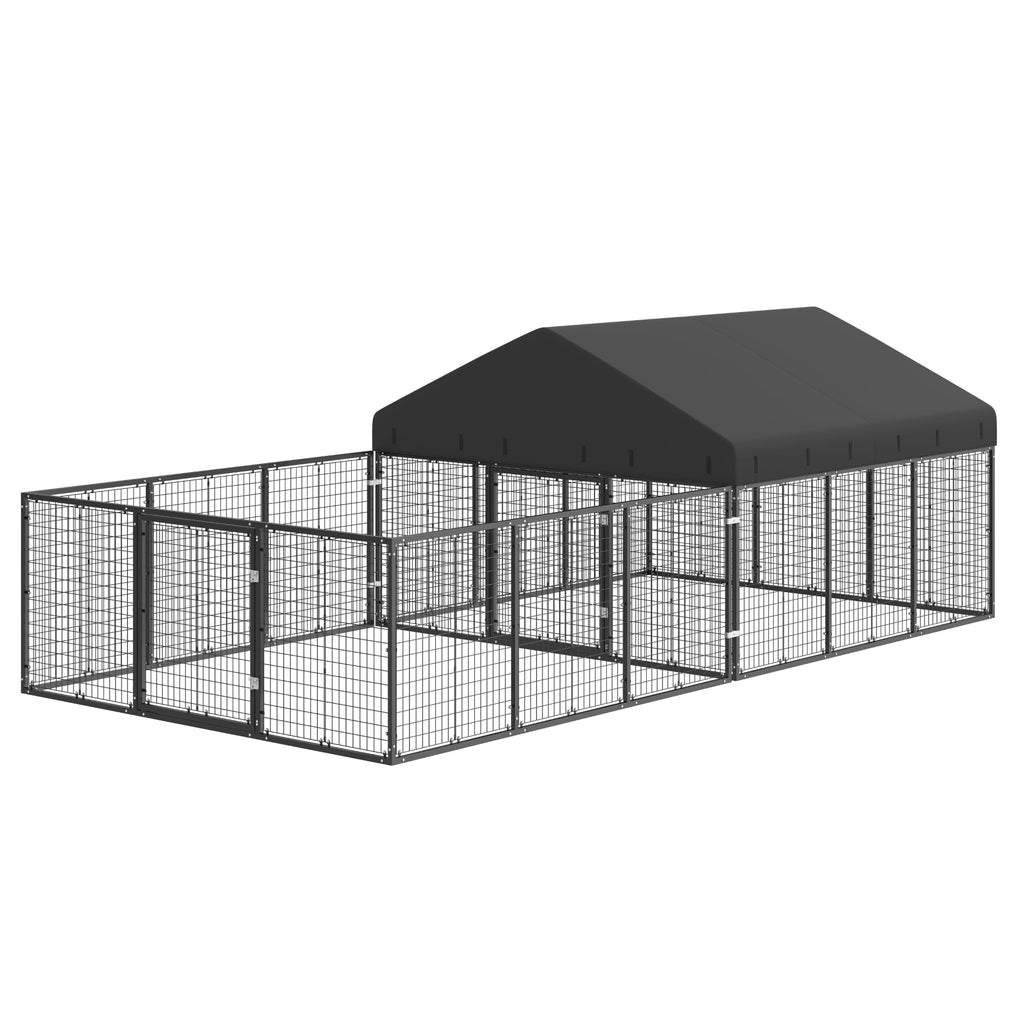 Outdoor Dog Kennel with Dog Fence B280
