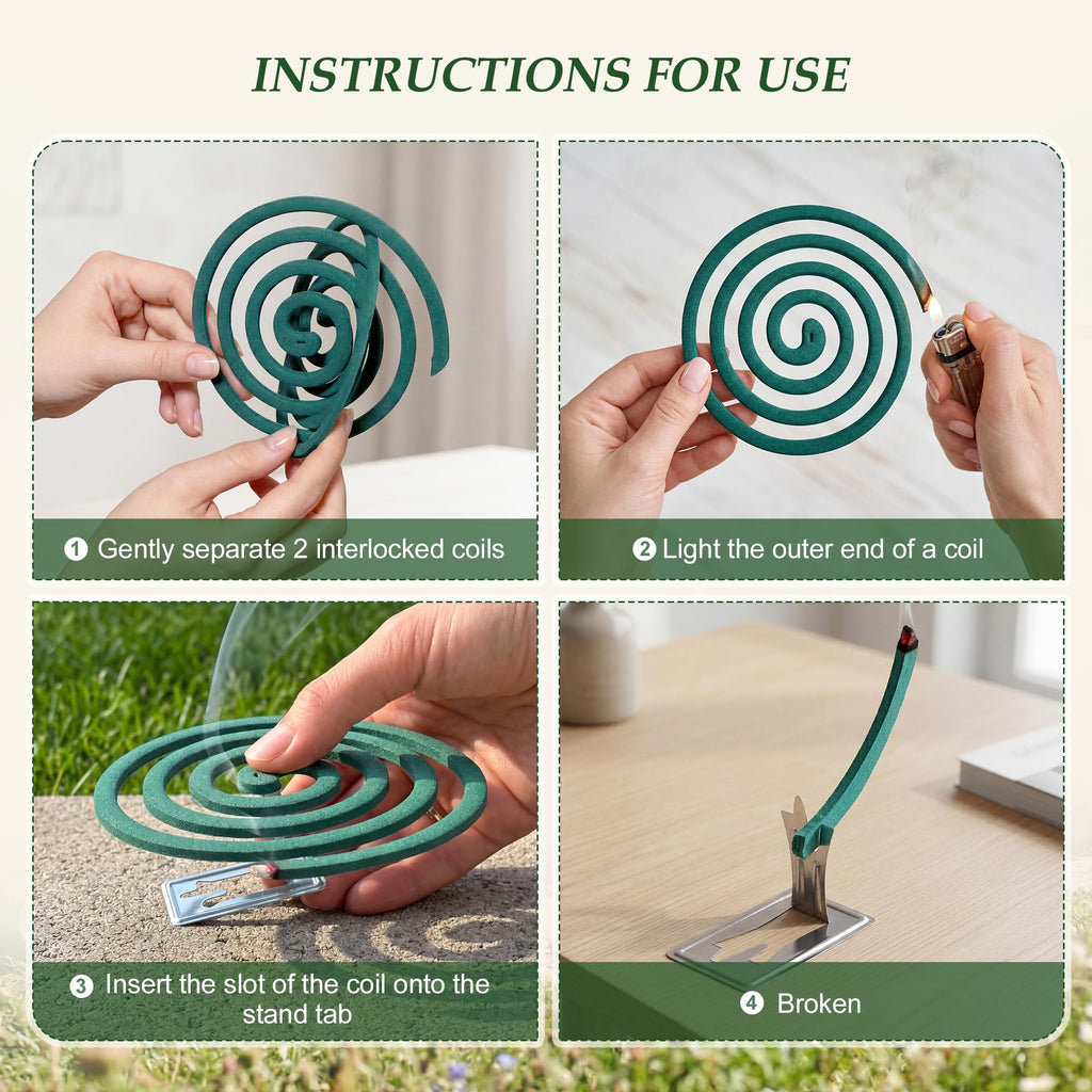 Mosquito Repellent Incense Coils with Citronella Oil, 20 Count M748920
