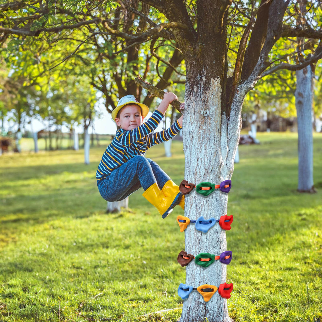 18 Pcs Tree Climbing Holds with 6 Ratchet Straps H141250