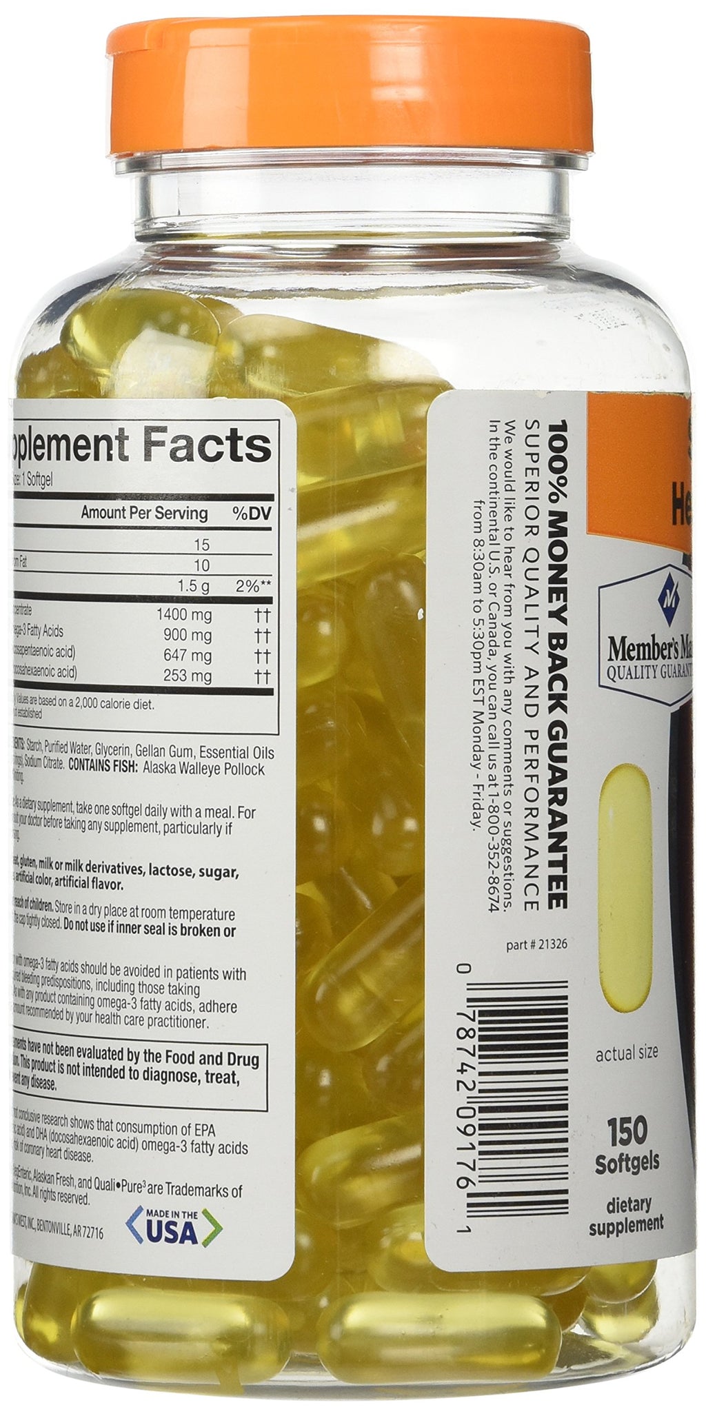 Triple Strength Fish Oil 1400mg 150 Ct X103075