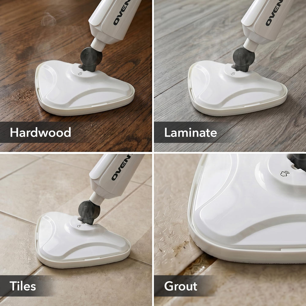 White Electric Steam Mop Cleaner F113959