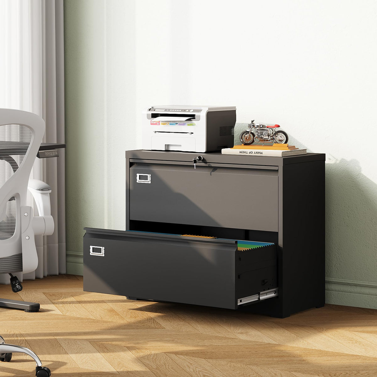 2 Drawer File Cabinet with Lock B9440
