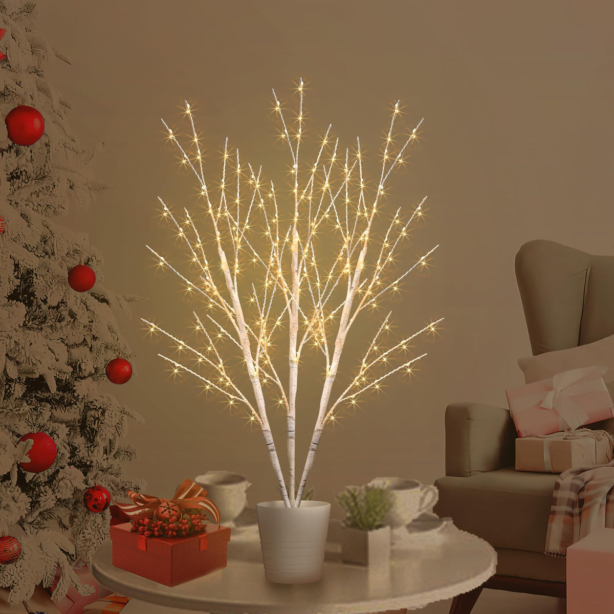 Birch Light Tree with 180 LED Lights N61870