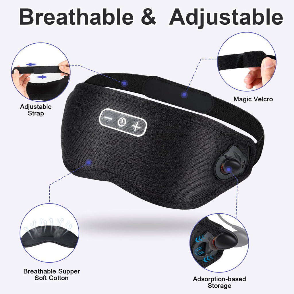 Wireless Bluetooth Sleep Headphones and Blackout Sleep Mask J38565