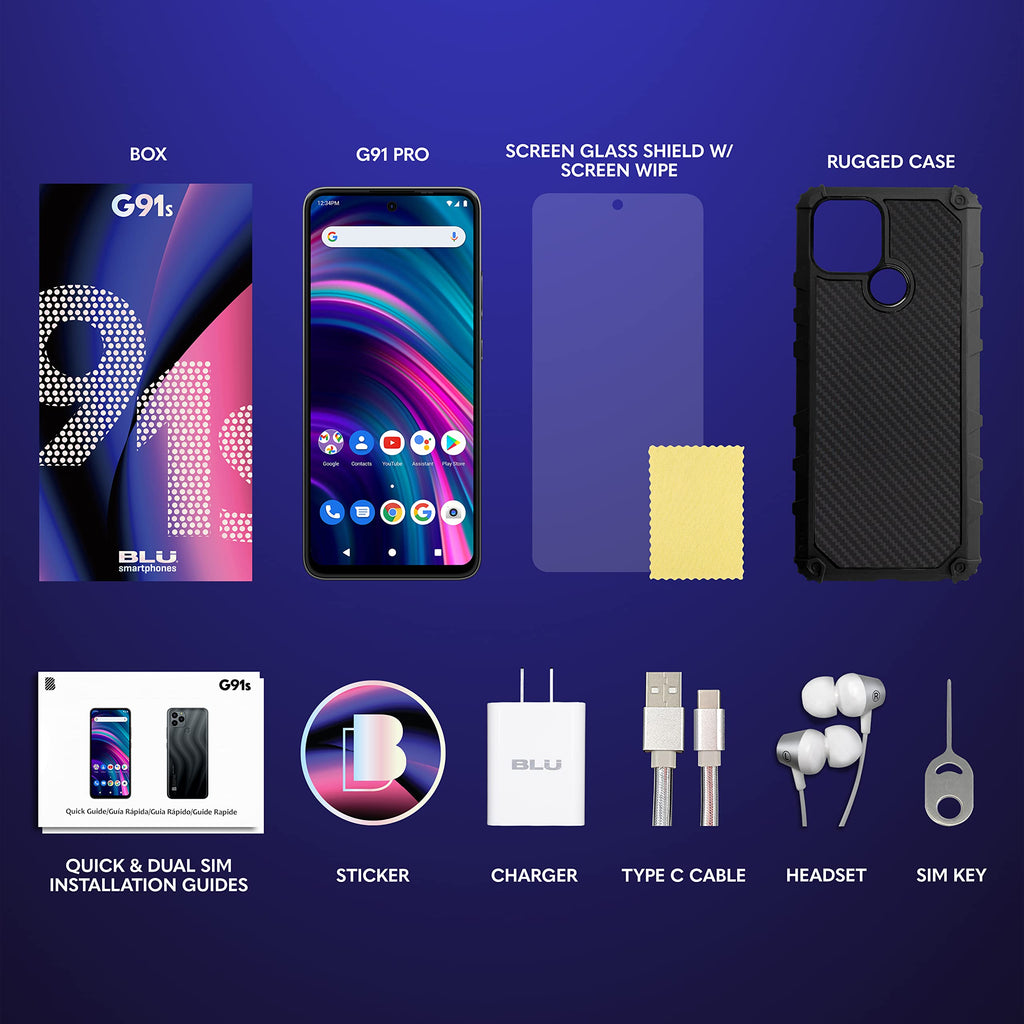 Unlocked 6.8” Full HD+ Display 128GB 48MP Triple Camera Gray Smartphone H54492