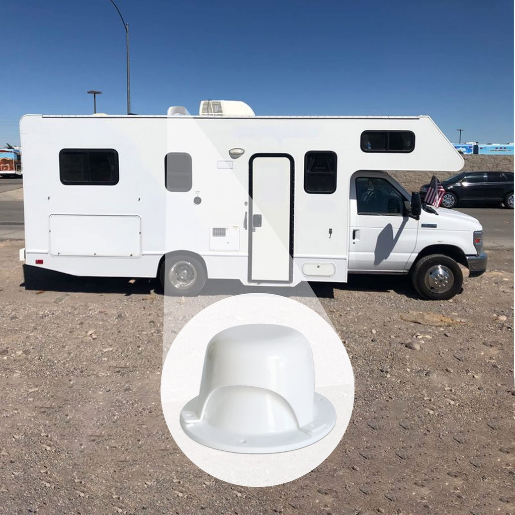 White RV Roof Vent Cover N640