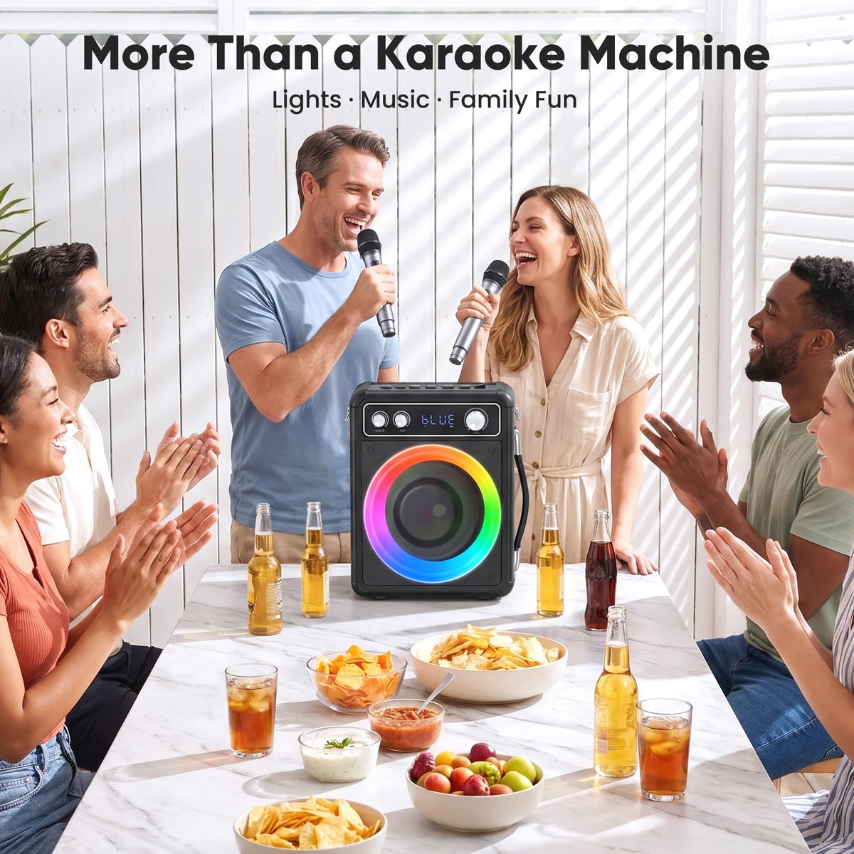 Karaoke Machine with 2 Wireless Mics X586