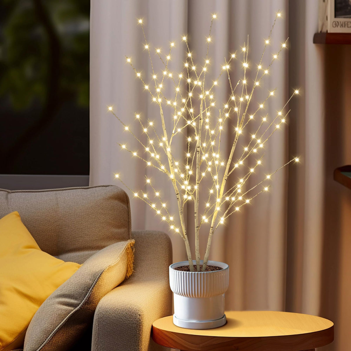 Birch Light Tree with 180 LED Lights N61870