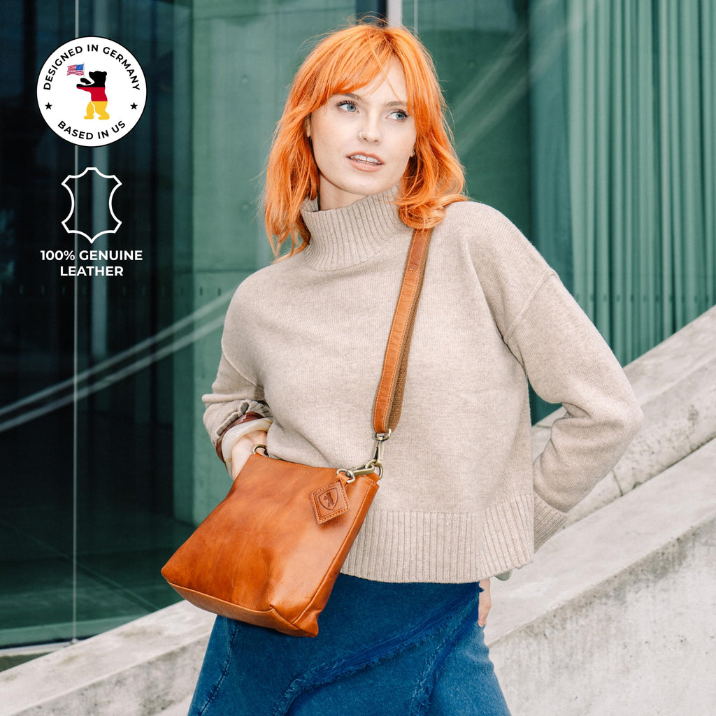 Full Grain Leather Crossbody Purses Q56962