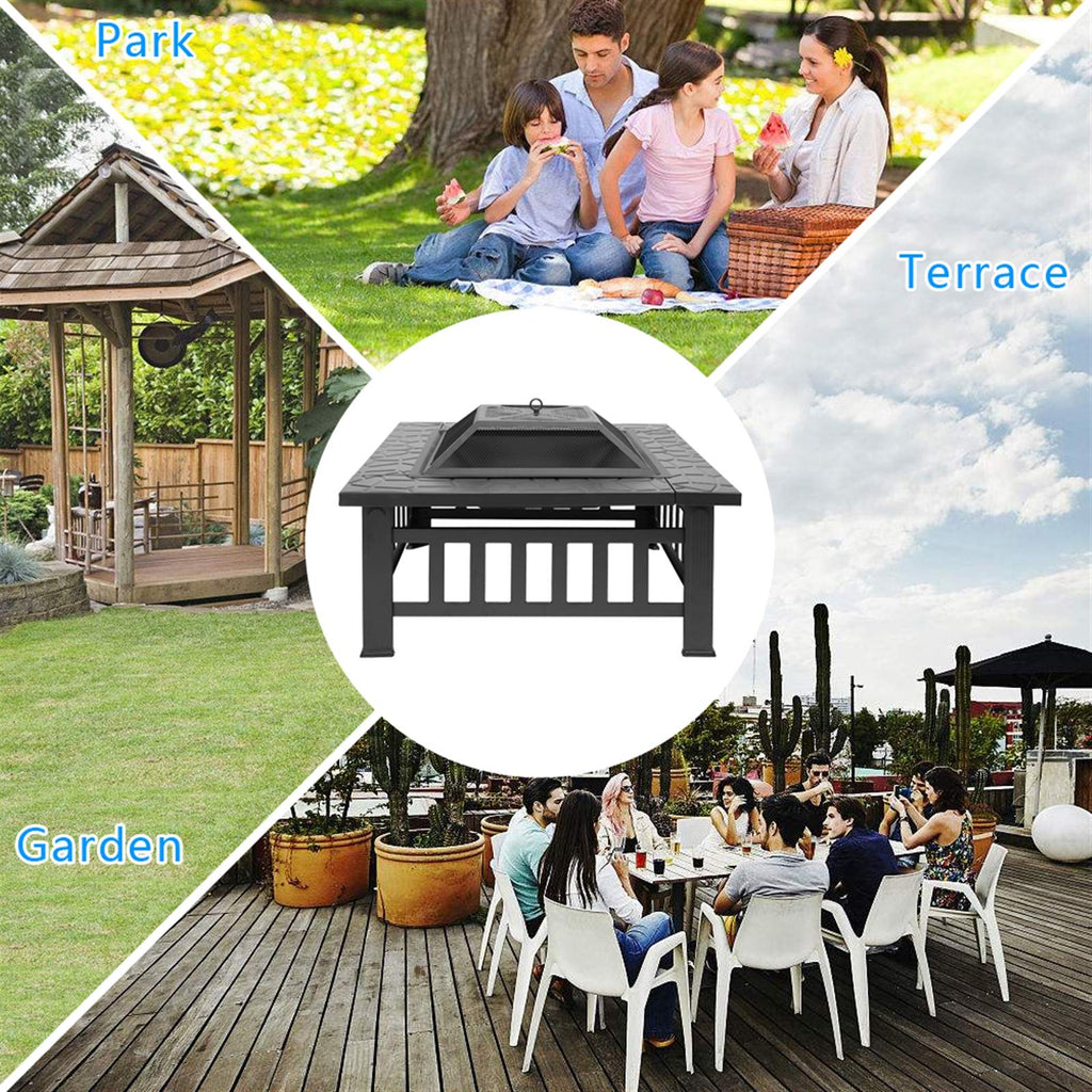 32 Inch Square Fire Pit O565
