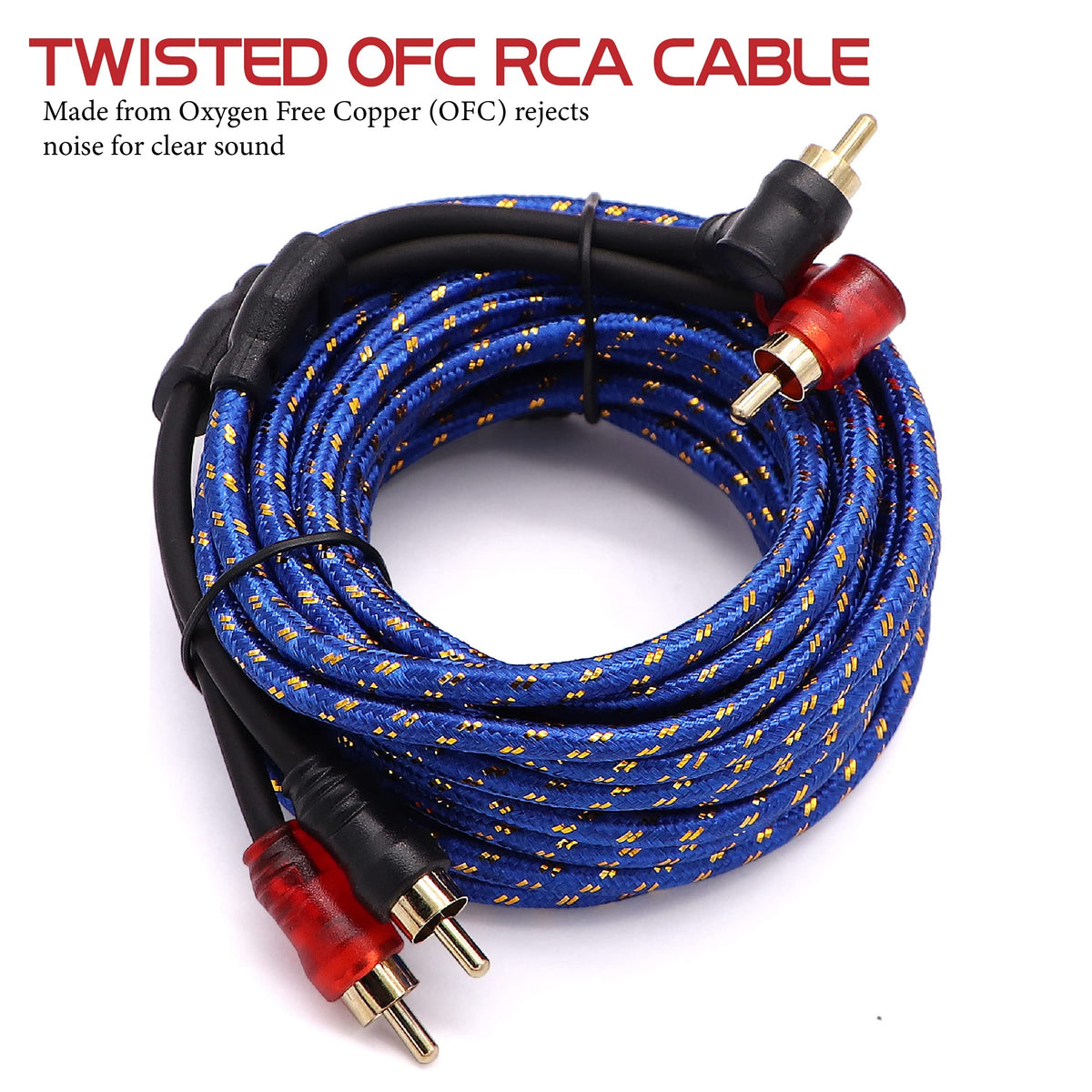 0 Gauge 3000 Watt Amp Wiring Kit with Power RCA Speaker Wire F191