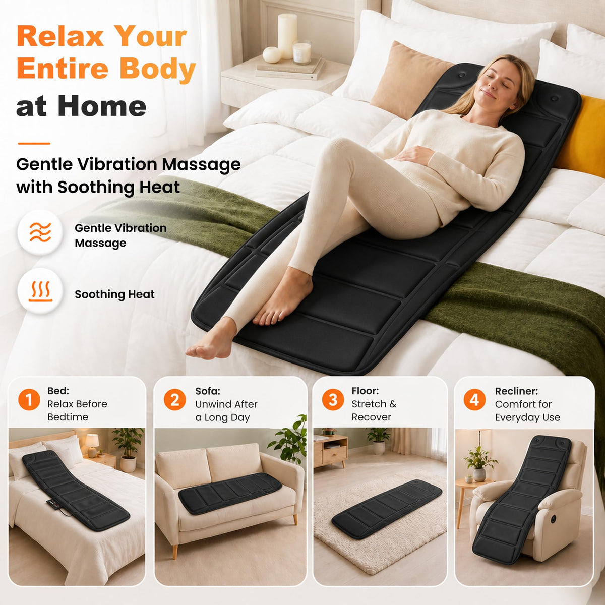 Full Body Massage Mat with Heat W640372