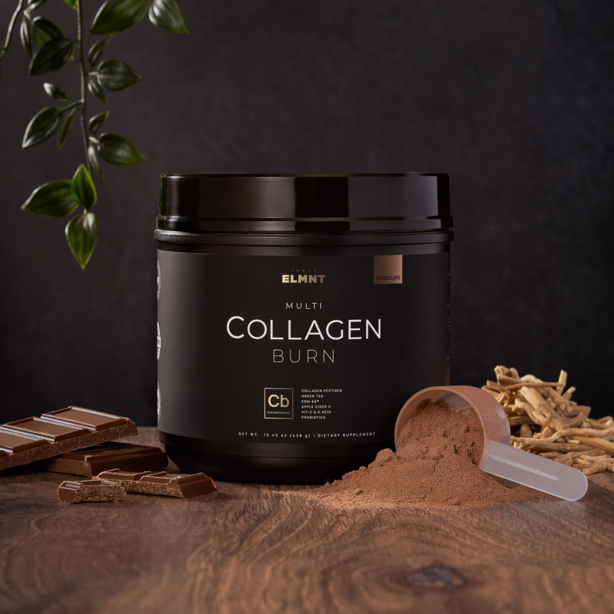 Chocolate Collagen Powder with Probiotics, Hyaluronic Acid & Biotin N7690
