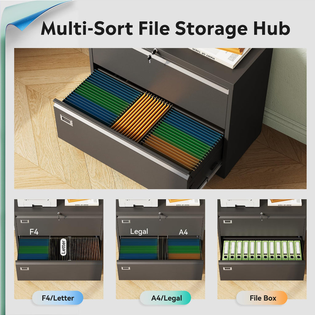 2 Drawer File Cabinet with Lock B9440