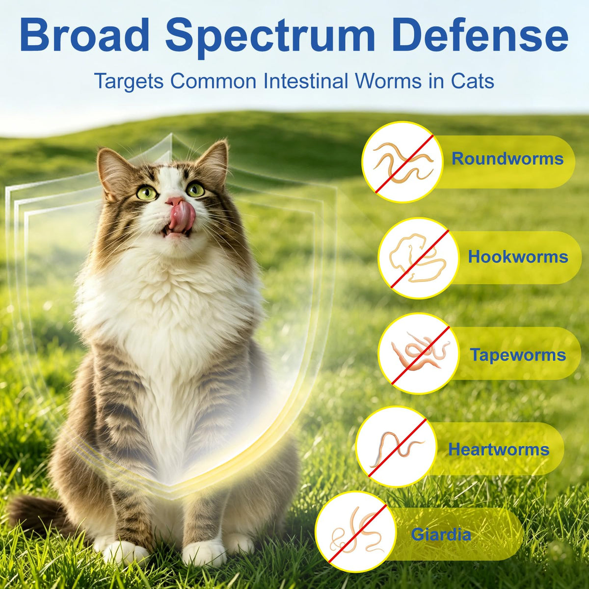 Broad Spectrum Dewormer Tablets for Cats and Kittens, 100 Tablets M91939