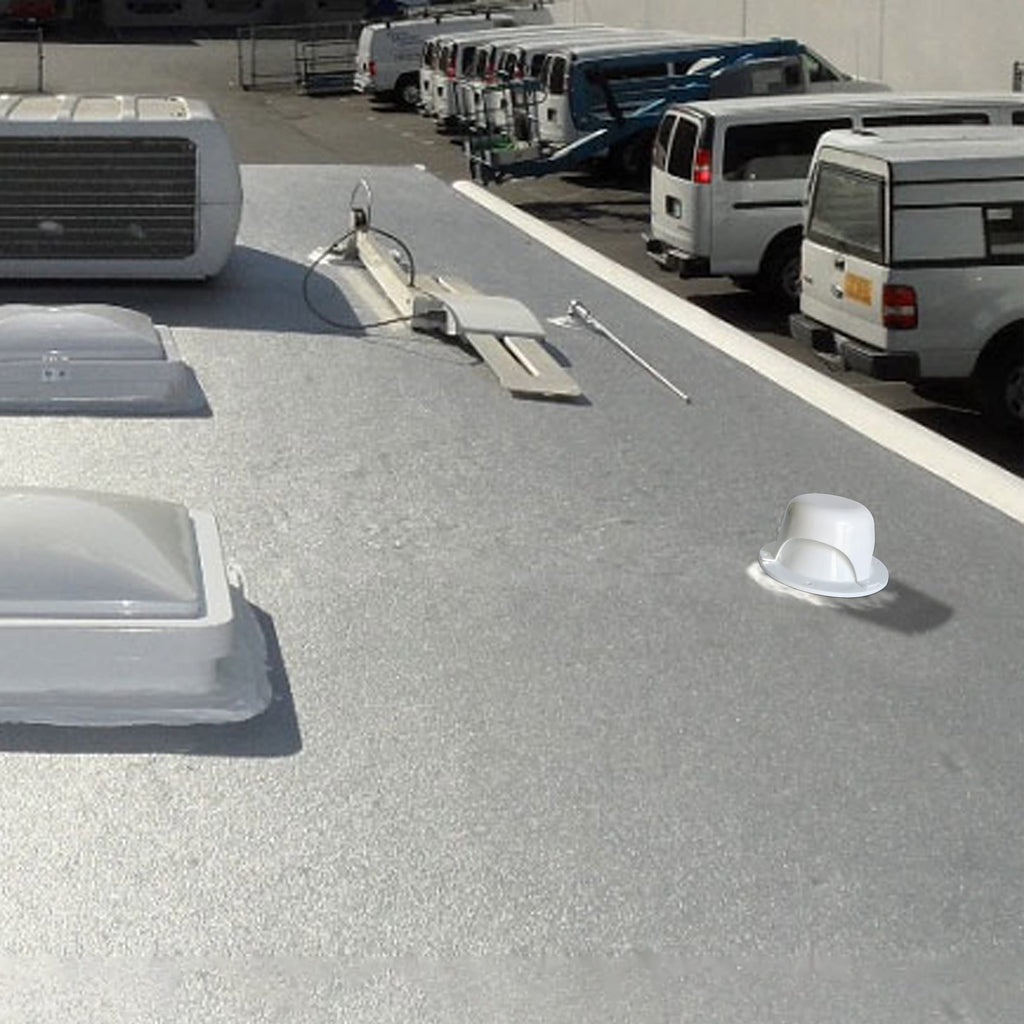 White RV Roof Vent Cover N640