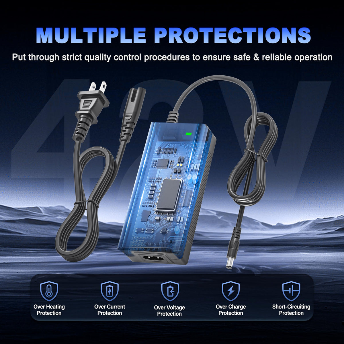 42V 2A Charger Power Cord H2697