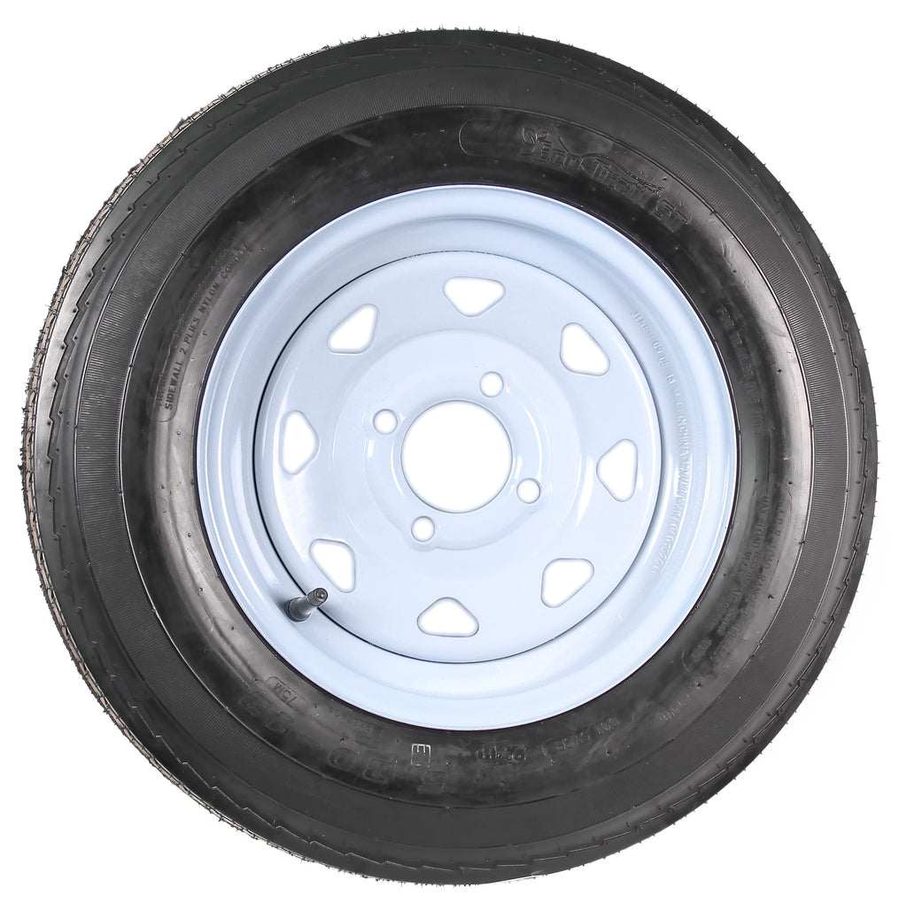 Trailer Tire Rim Assembly 5.30-12 Load B 4 Lug White E367928